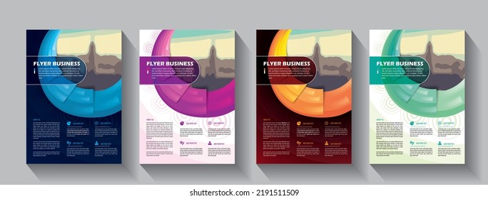 Business abstract vector template. Brochure design, cover modern layout, annual report, poster, flyer in A4 with colorful triangles, geometric shapes for tech, science, market with light background