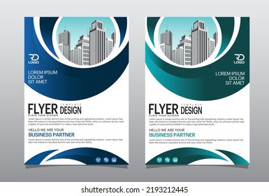 Plantilla de vector abstracto de negocio. Diseño de folletos, diseño moderno de portada, afiche, volante con triángulos coloridos.
