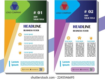 Business abstract vector template. Brochure design, modern cover design, annual report, poster, colorful geometric shapes for tech, science, market with light background