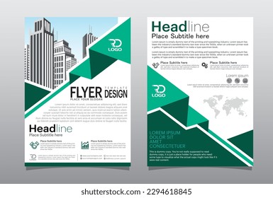Business abstract vector template. Brochure design, cover modern layout, poster, flyer with colorful triangles.
