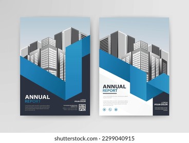 Business abstract vector template for Brochure, AnnualReport, Magazine, Poster, Corporate Presentation, Portfolio, Flyer, Market, infographic with blue color size A4, Front and back.
