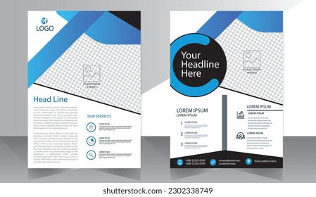 Abstrakte Vektorgrafik-Vorlage für Unternehmen. Broschüren-Design, modernes Layout, Geschäftsbericht, Poster, Flyer in A4 mit bunten Dreiecken, geometrische Formen für Technik, Wissenschaft, Markt mit hellem Hintergrund
