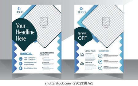 Business abstract vector template. Brochure design, cover modern layout, annual report, poster, flyer in A4 with colorful triangles, geometric shapes for tech, science, market with light background
