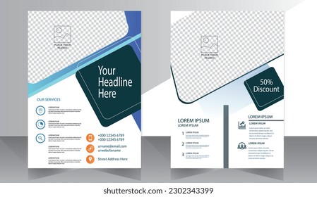 Business abstract vector template. Brochure design, cover modern layout, annual report, poster, flyer in A4 with colorful triangles, geometric shapes for tech, science, market with light background
