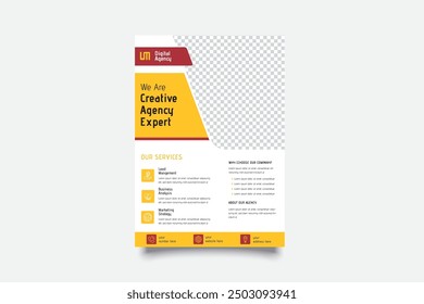 Business abstract vector template. Brochure design, cover modern layout, annual report, poster, flyer in A4 with colorful triangles, geometric shapes for tech, science, market with light background