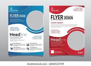 Business abstract vector template. Brochure design, cover modern layout, poster, flyer with colorful triangles.