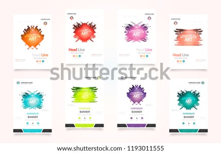 Business abstract vector template. Brochure design, cover modern layout, annual report, poster, flyer in A4 with colourful triangles, geometric shapes for tech, science, market with light background.