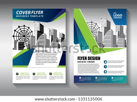 Business abstract vector template. Brochure design, cover modern layout, annual report, poster, flyer in A4 with colorful triangles, geometric shapes for tech, science, market with light background