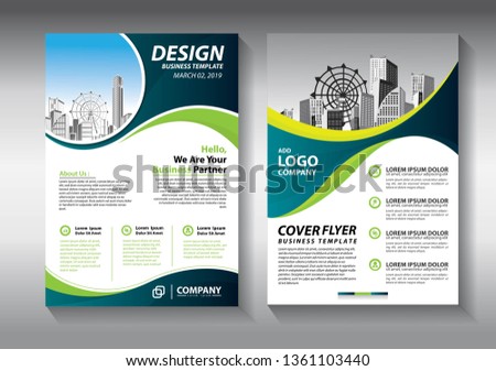 Business abstract vector template. Brochure design, cover modern layout, annual report, poster, flyer in A4 with colorful triangles, geometric shapes for tech, science, market with light background