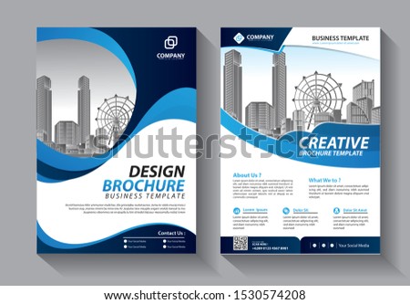 Business abstract vector template. Brochure design, cover modern layout, annual report, poster, flyer in A4 with colorful triangles, geometric shapes for tech, science, market with light background