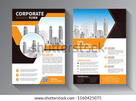 Business abstract vector template. Brochure design, cover modern layout, annual report, poster, flyer in A4 with colorful triangles, geometric shapes for tech, science, market with light background