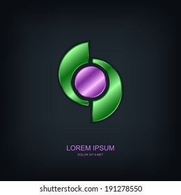 Business abstract vector template design emblem logo, Business technology universal idea