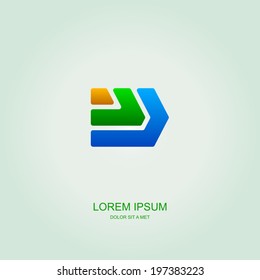 Business abstract vector template design emblem logo, Business technology universal idea, Vector illustration Eps 10