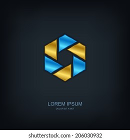 Business abstract vector template design emblem logo, Business technology universal idea, Vector illustration Eps 10