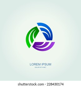 Business abstract vector template design emblem logo, Business technology universal idea, Vector illustration Eps 10