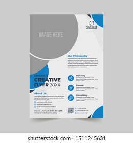 Business abstract vector template. Flyer design, cover modern layout, annual report, poster, flyer in A4 with colorful triangles, geometric shapes for tech, science, market with light background