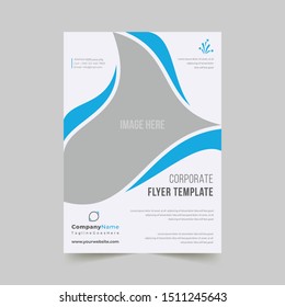 Business abstract vector template. Flyer design, cover modern layout, annual report, poster, flyer in A4 with colorful triangles, geometric shapes for tech, science, market with light background