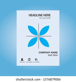 Business abstract vector template flyer design