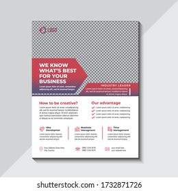 Plantilla de vector abstracto de negocio. Diseño de volante, diseño moderno de portada, informe anual, afiche, volante en A4, diseño corporativo, de negocios.