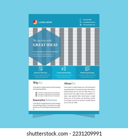 Abstrakte Vektorgrafik-Vorlage für Unternehmen.  Flyer in A4 mit bunten Dreiecken, geometrische Formen für Technik, Wissenschaft, Markt mit hellem Hintergrund