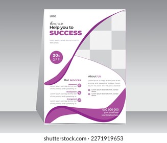 Business abstract vector template, modern layout for business agency, annual report, poster, flyer in A4 with colorful shapes,digital layout design template