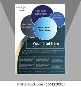 Business abstract vector template simple and easy flyer design