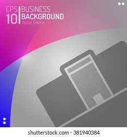 Business Abstract Wallpaper Template. Office Briefcase Company Object Vector Background. EPS10