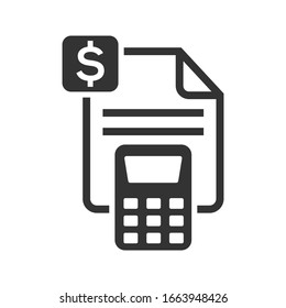 Icono de vector plano de contabilidad empresarial
