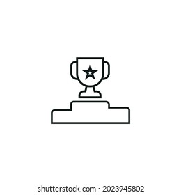 Business achievement icon, business achievement line icon, business achievement vector illustration