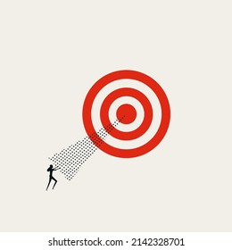 Business achievement and success vector concept. Symbol of accomplishment, goal, target. Minimal design eps10 illustration.