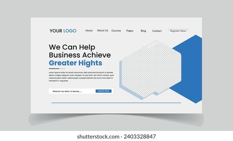 Business Achievement ui ux landing page design template