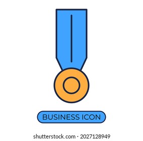 Business achivment flat icon. Vector illustration conept.