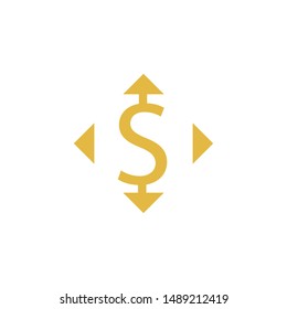 Business acountting dollar icon vector template