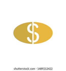 Business acountting dollar icon vector template