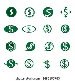 Business acountting dollar icon vector template