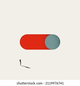 Concepto de vector de acción empresarial. Símbolo de motivación, éxito, gestión, proceso. Ilustración de eps10 de diseño mínimo