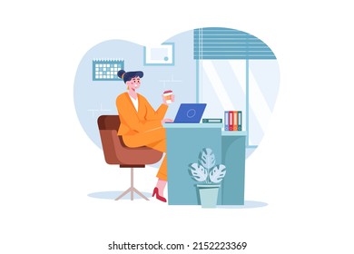 Business Activities Illustration concept. Flat illustration isolated on white background