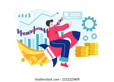 Business Activities Illustration concept. Flat illustration isolated on white background