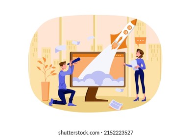 Business Activities Illustration concept. Flat illustration isolated on white background