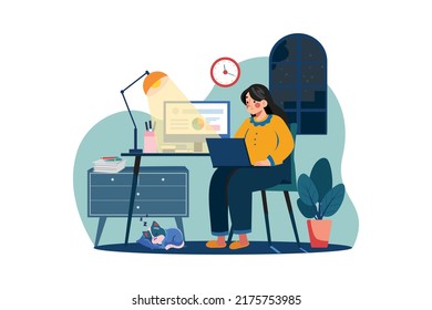 Business Activities Illustration concept. Flat illustration isolated on white background