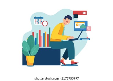 Business Activities Illustration concept. Flat illustration isolated on white background