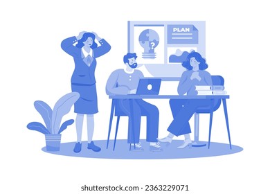 Business Activities Illustration concept. A flat illustration isolated on white background