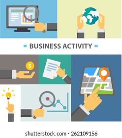 Business Activity Flat Design