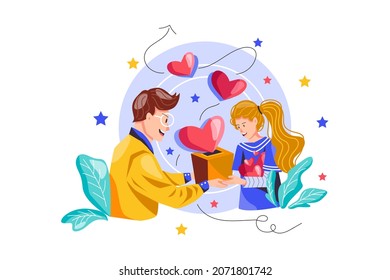 Business activity Illustration concept. Flat illustration isolated on white background.