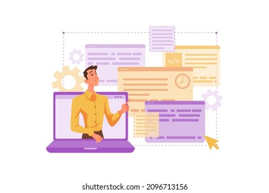 Business Activity Illustration concept. Flat illustration isolated on white background.
