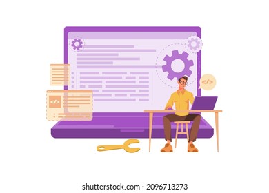 Concepto de Ilustración de la actividad comercial. Ilustración plana aislada en fondo blanco.