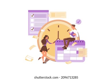 Concepto de Ilustración de la actividad comercial. Ilustración plana aislada en fondo blanco.