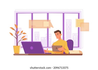 Business Activity Illustration concept. Flat illustration isolated on white background.