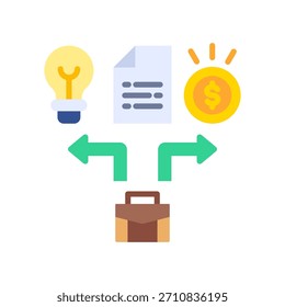 Business Acumen Icon Flat Vector Illustration