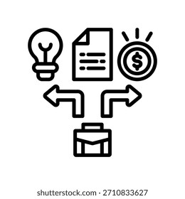Business Acumen Icon Line Vector Illustration